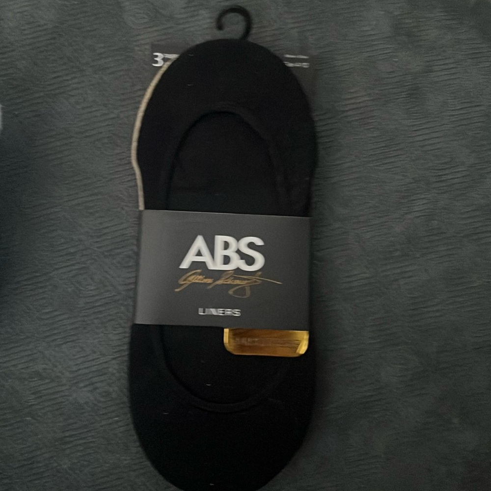 ABS by Allen Schwarts Womens 6 pack ABS No show socks size 4-10 Black(2) and tan
